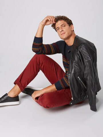 Lindbergh Svetr 'Jacquard knit' – modrá