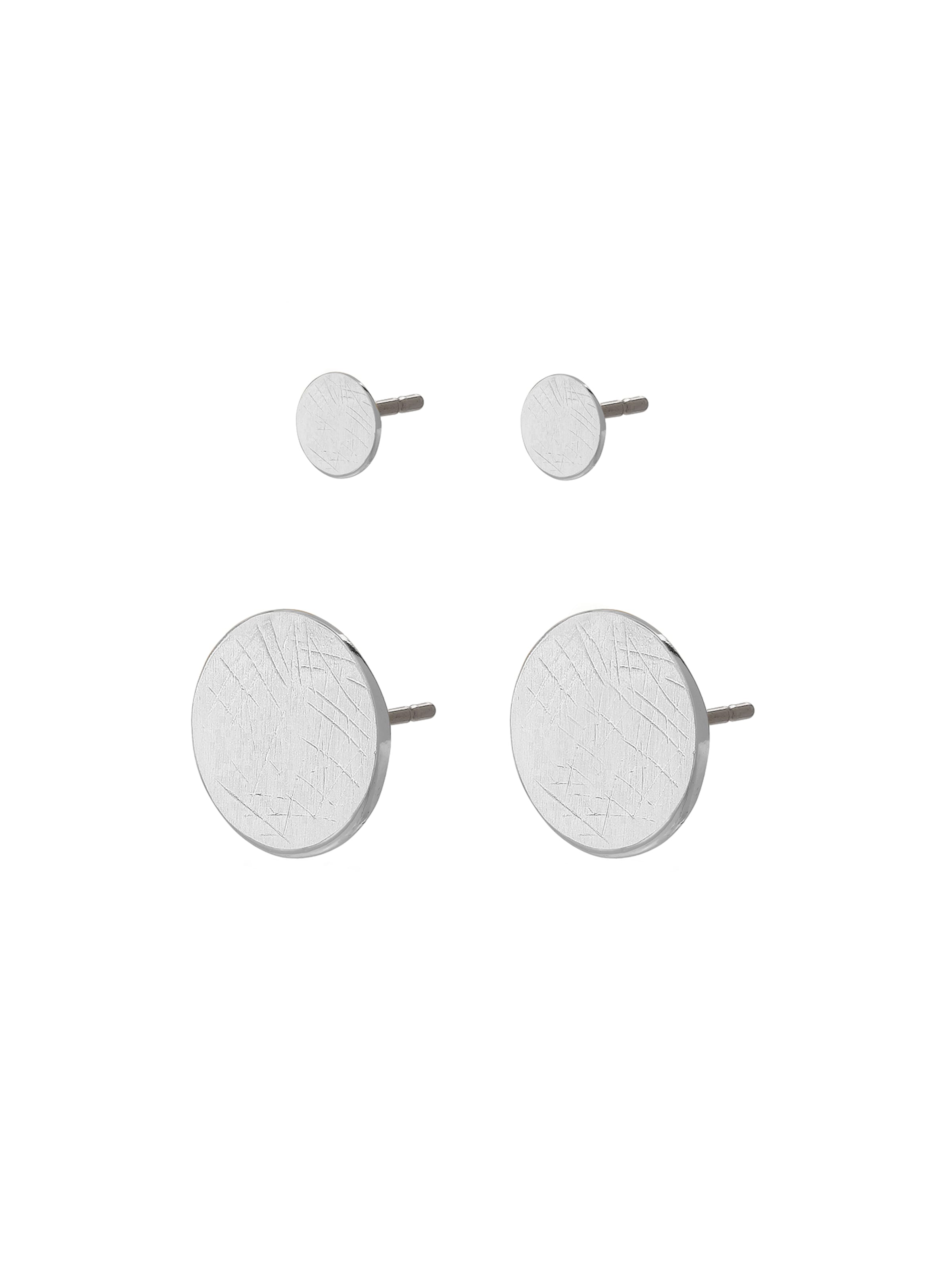 Pilgrim Σκουλαρίκια 'Jacy' σε ασημί: μπροστά