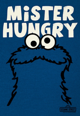 LOGOSHIRT Shirt 'Krümelmonster - Mister Hungry' in Blue