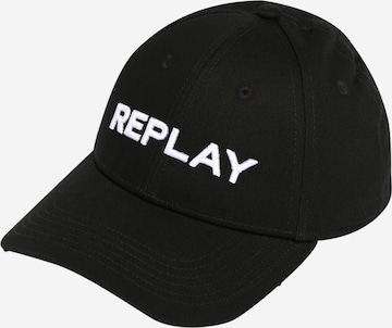 REPLAY Cap in Black: front