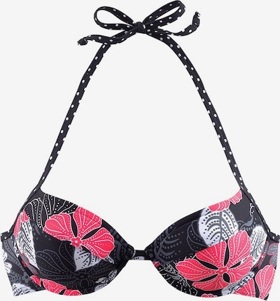 BUFFALO Bikini top 'City' in Light grey / Dark pink / Black, Item view