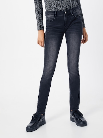 Skinny Jeans 'York' de la STREET ONE pe albastru: față