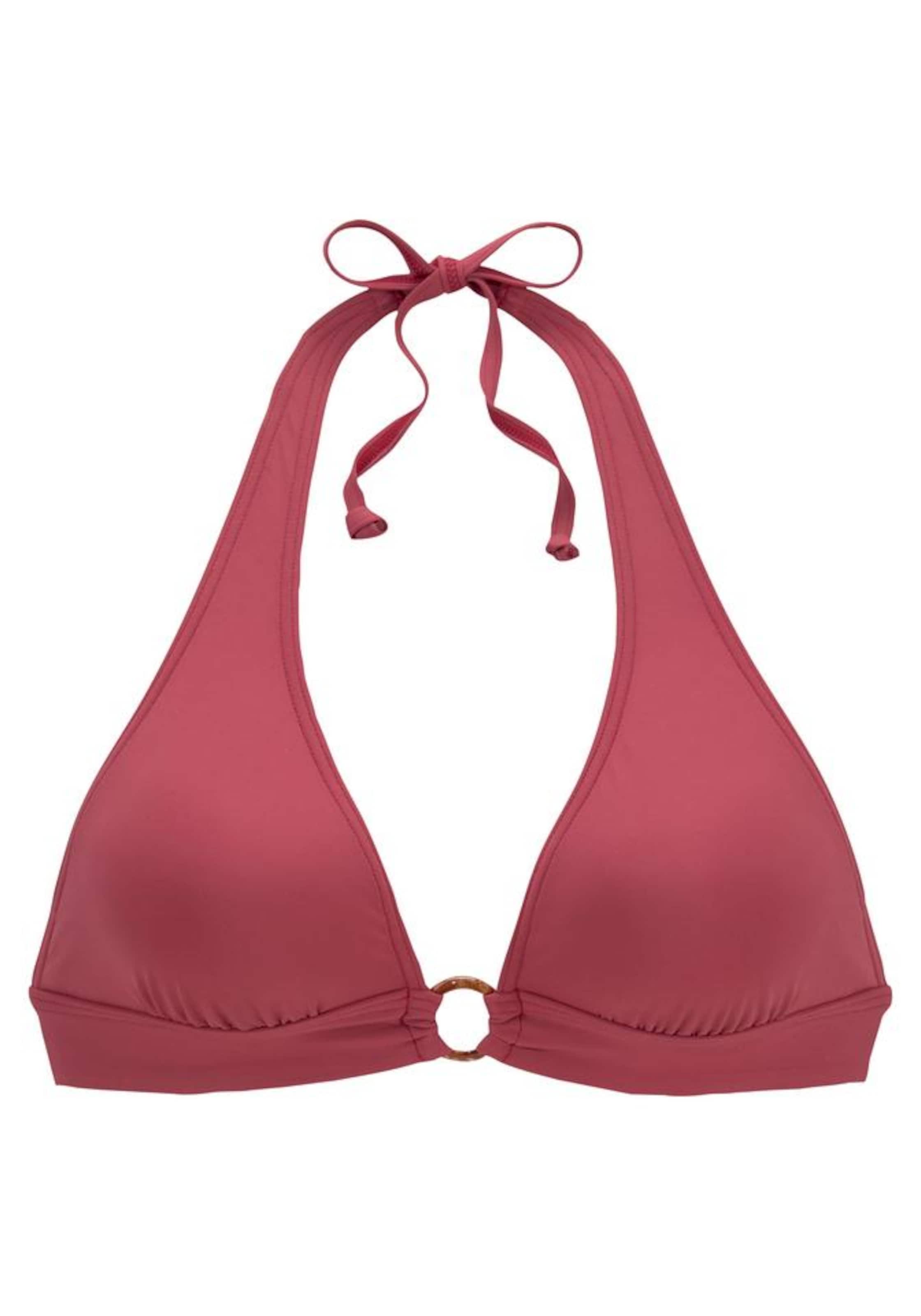 s.Oliver Triangle Bikini Top 'Rome' in Red: front