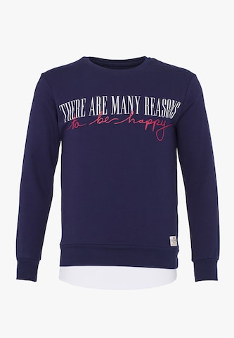 PLUS EIGHTEEN Sweatshirt in Blue: front