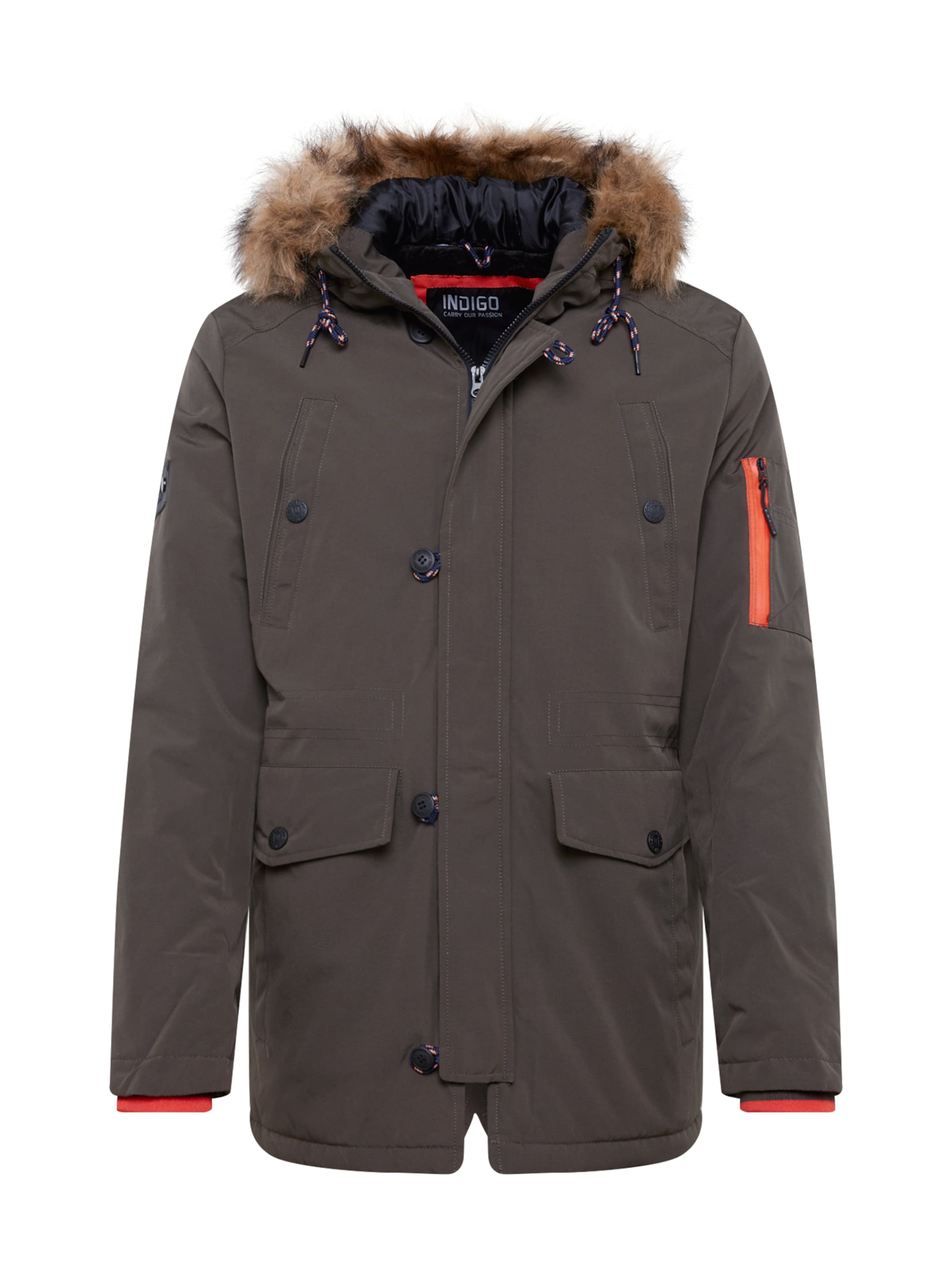 INDICODE JEANS - Winterparka 'Leake' in de kleur Kaki