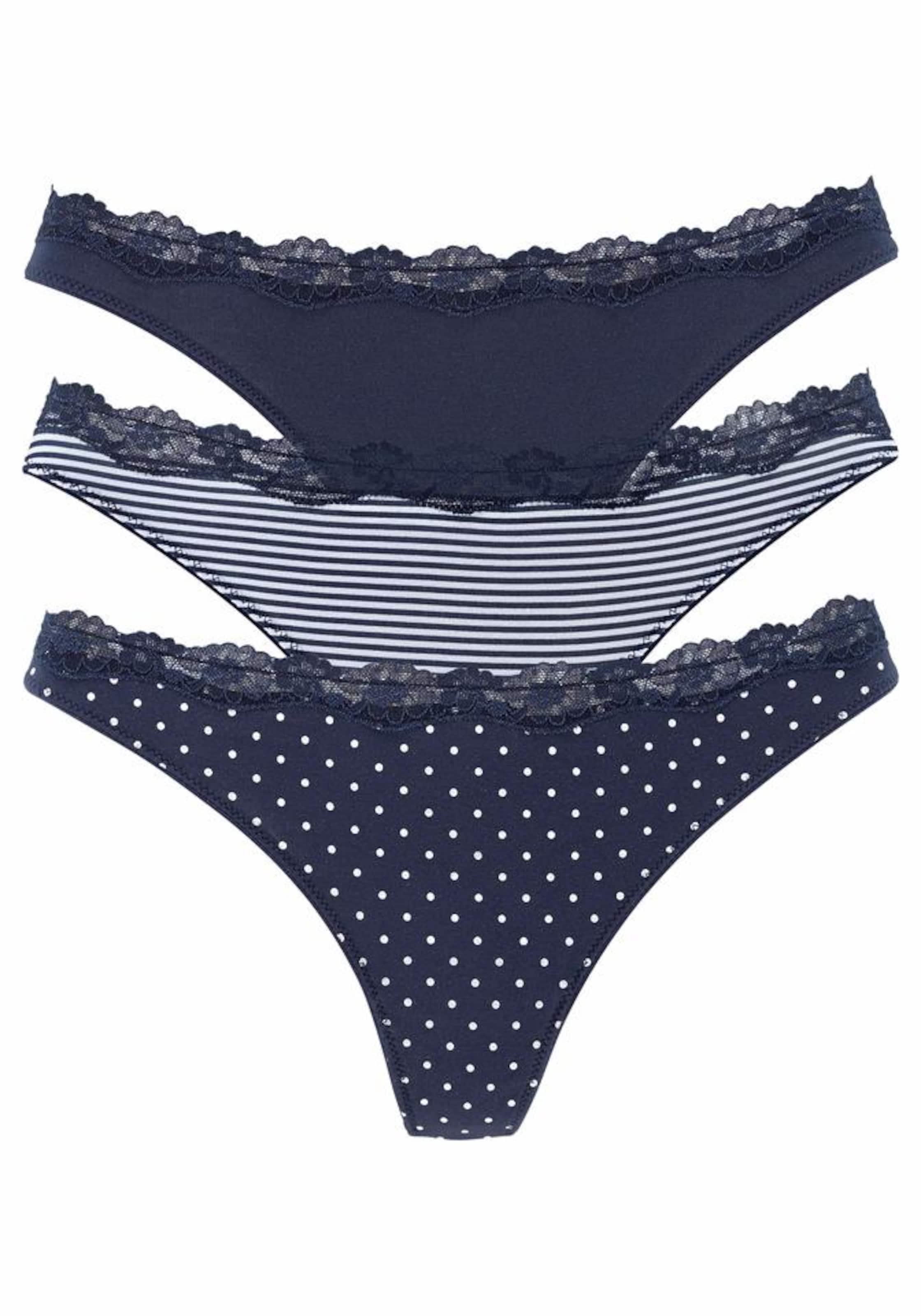 LASCANA Stringid, värv sinine: eest vaates