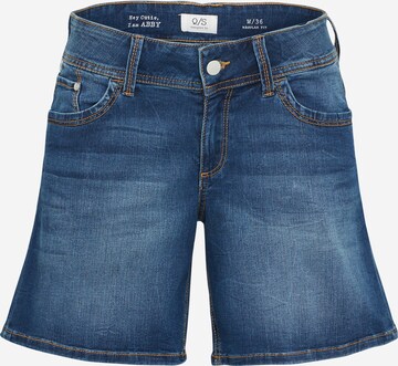 QS Regular Jeans in Blauw: voorkant