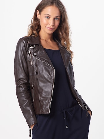 FREAKY NATION Between-Season Jacket 'Bikerprincess' in Brown: front