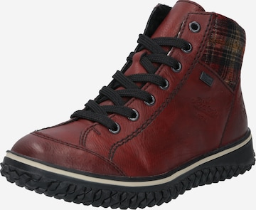 Bottines à lacets Rieker en rouge : devant