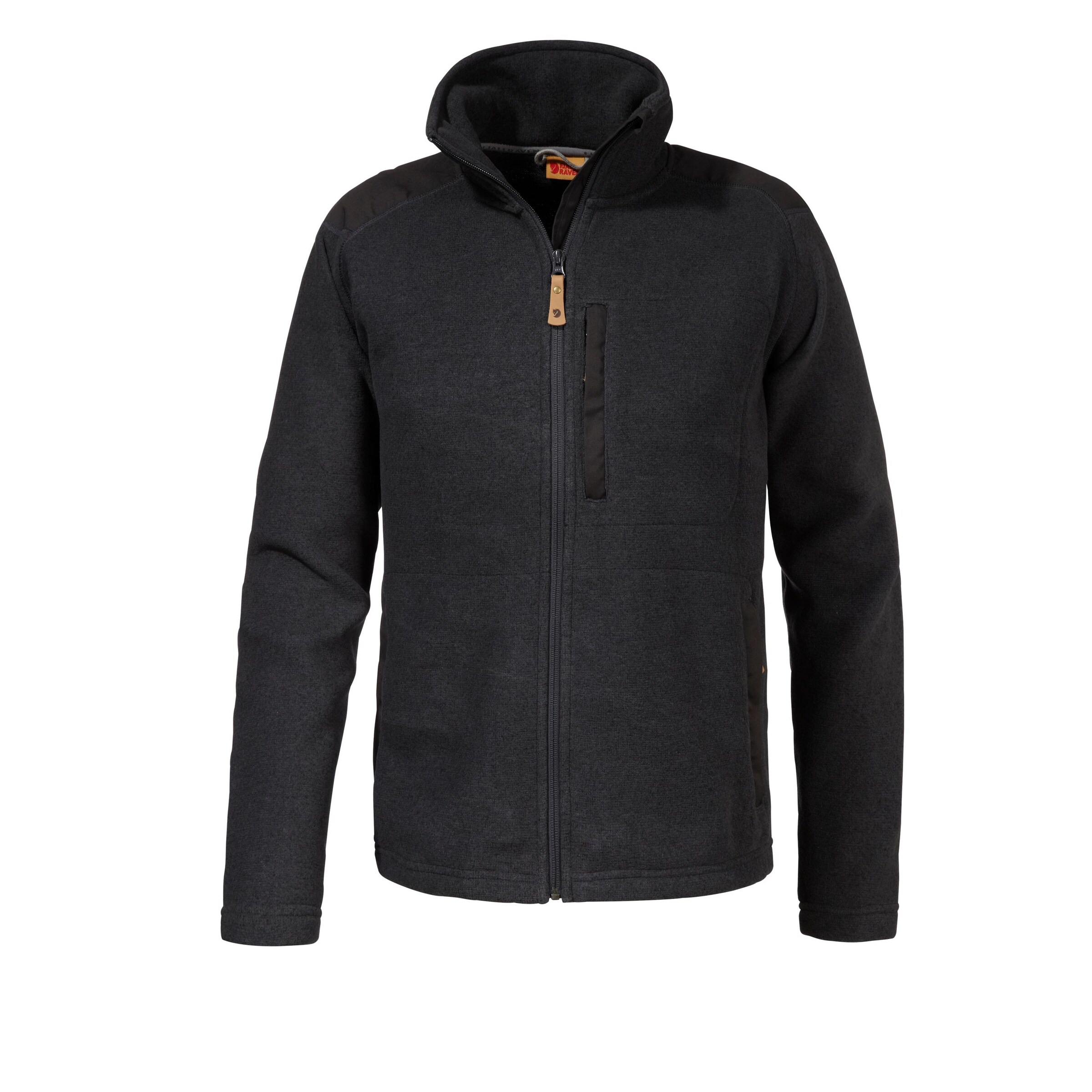 Fjällräven Funktionsfleecejacke 'Buck' in Grau: Vorderseite