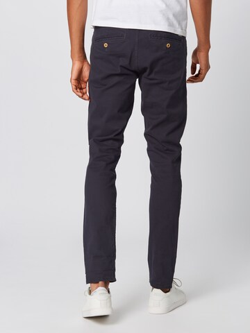 BLEND Slim fit Chino trousers 'Natan' in Blue: back