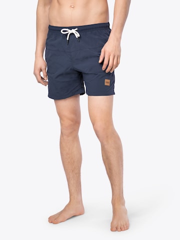 Urban Classics Zwemshorts in Blauw: voorkant