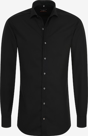 ETERNA Slim fit Business Shirt in Black: front