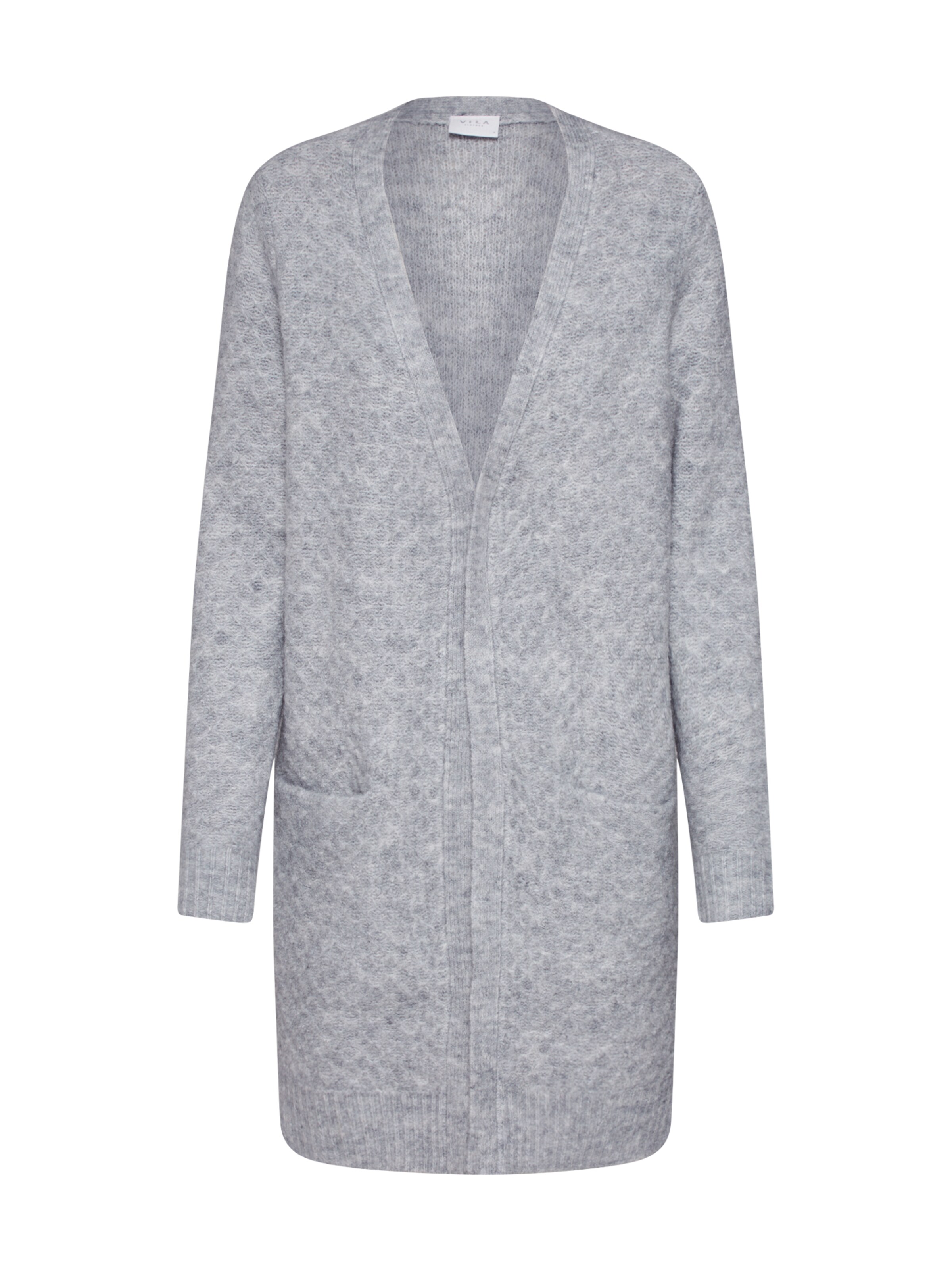 VILA - Gebreid vest in de kleur Lichtgrijs