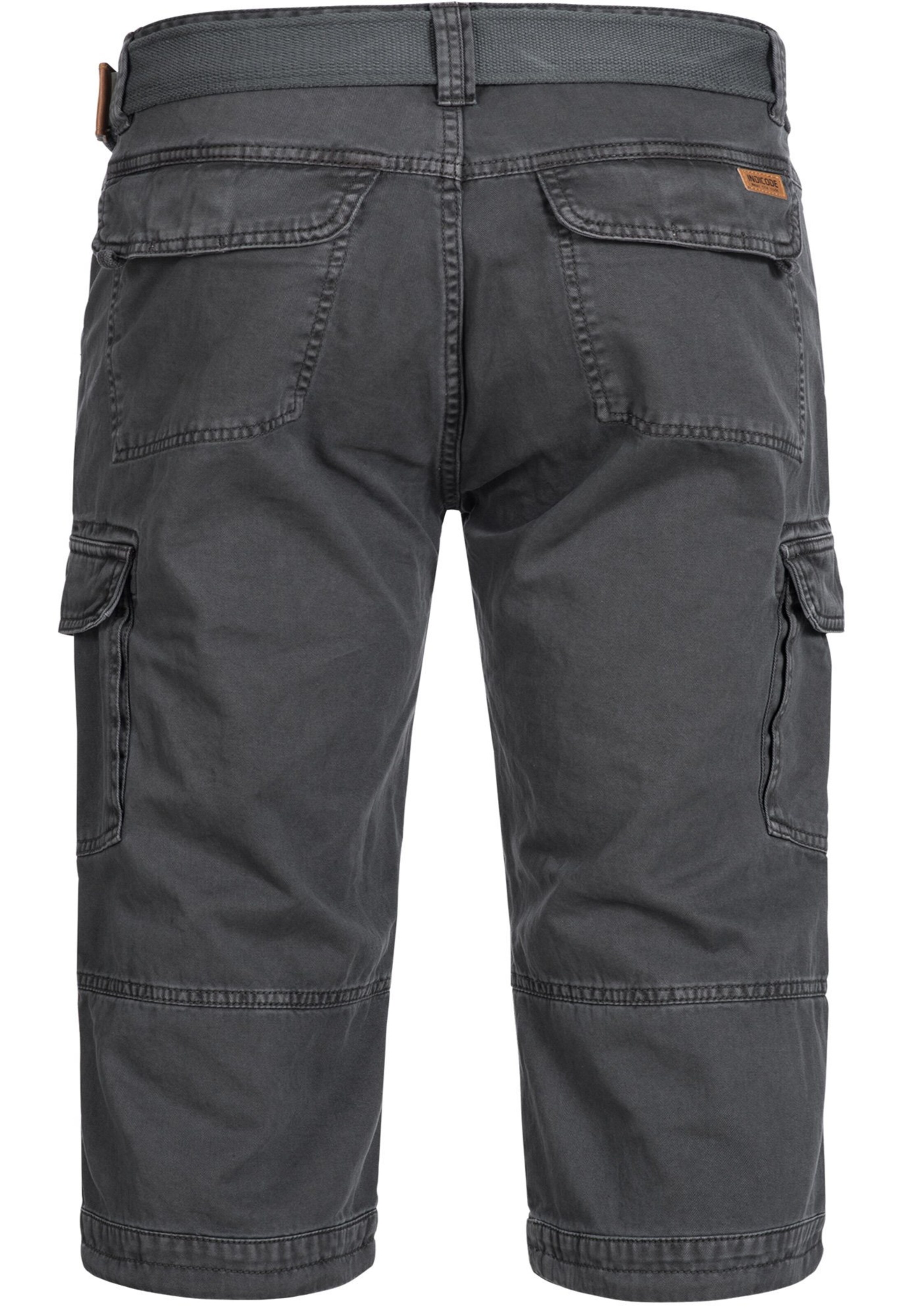 INDICODE JEANS Regular Cargo Pants 'Nicolas' in Grey