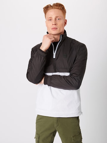 Urban Classics Regular fit Between-Season Jacket in Black: front