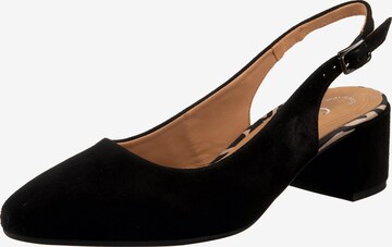 GABOR Slingback Pumps in Black: front