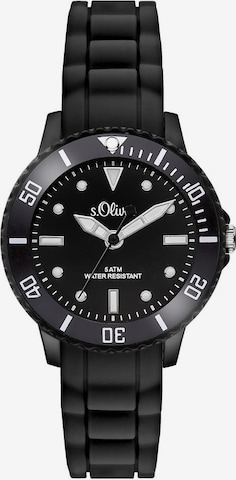 s.Oliver Watch 'SO-3297-PQ' in Black: front