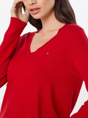 TOMMY HILFIGER Pullover in Rot