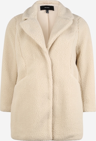 Vero Moda Curve Tussenjas in Beige: voorkant