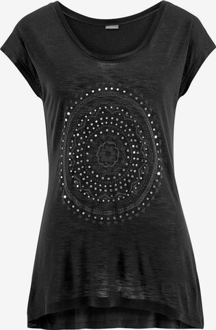 T-shirt LASCANA en noir : devant