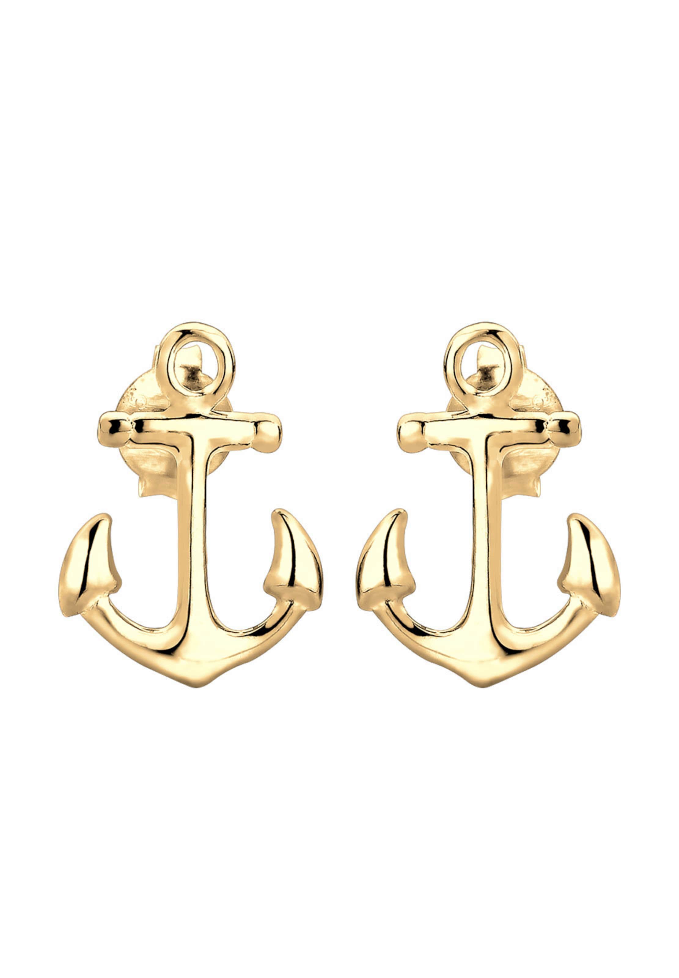 Boucles d'oreilles 'Anker' ELLI en or : devant