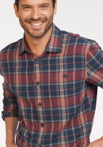 Man's World Regular fit Button Up Shirt in Red