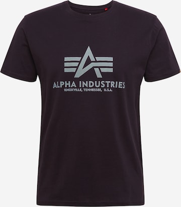 ALPHA INDUSTRIES Regular Fit T-Shirt in Schwarz: predná strana