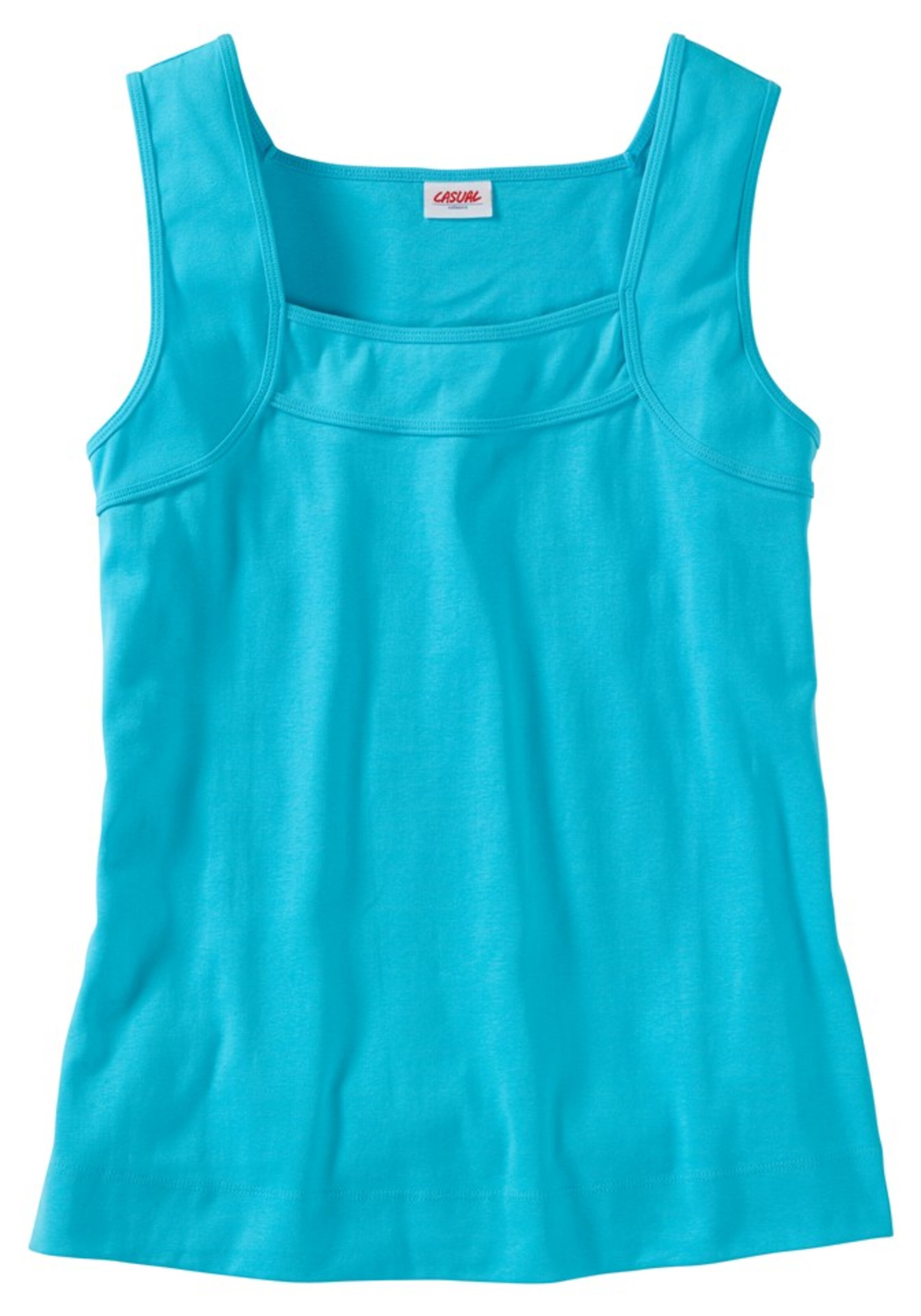 SHEEGO - sheego Casual Top mit Karee-Ausschnitt in aqua