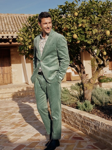 Pale Green Corduroy Suit Look