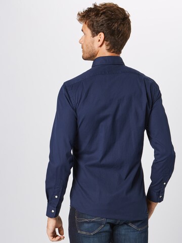 Polo Ralph Lauren Přiléhavý střih Košile – modrá: zadní strana
