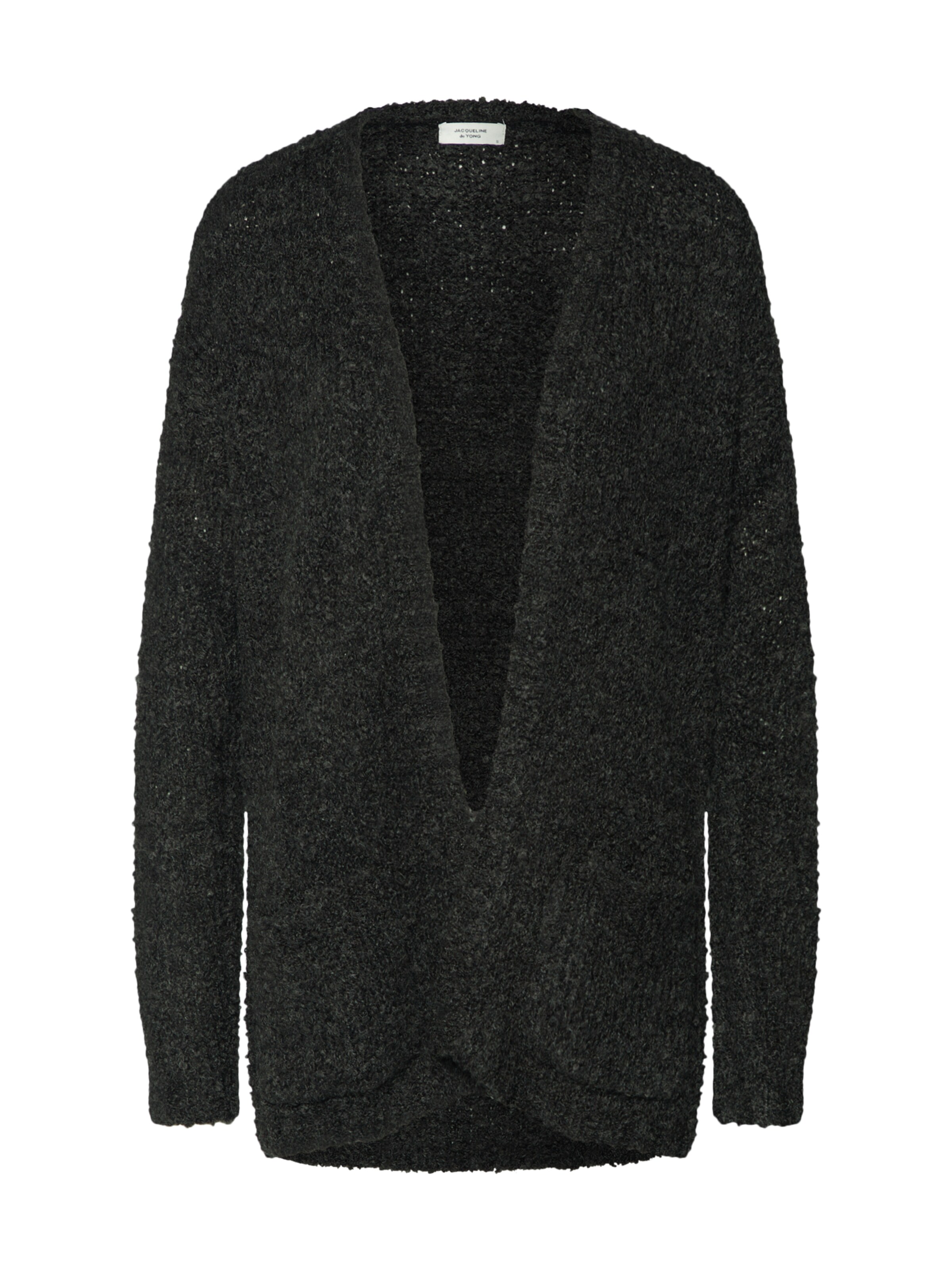 JACQUELINE de YONG - Gebreid vest in de kleur Antraciet