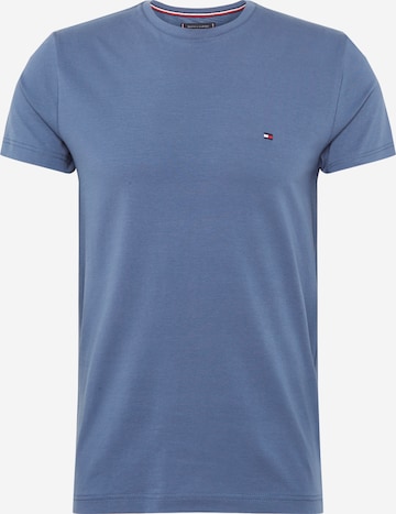 Coupe slim T-Shirt TOMMY HILFIGER en bleu : devant