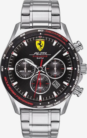 Scuderia Ferrari Uhr 'Pilota' in Silber: predná strana