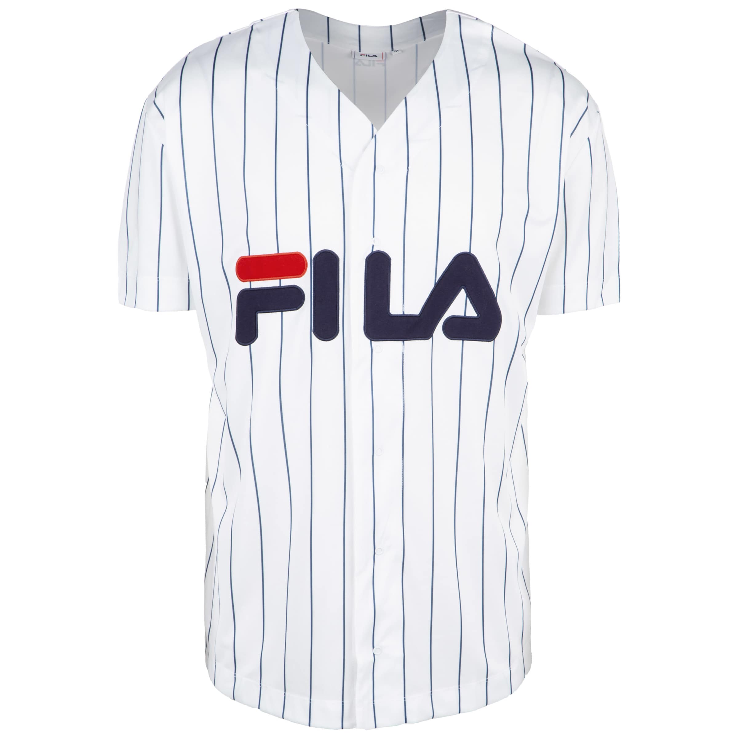 FILA Regular fit Overhemd 'Dawn Baseball' in Wit: voorkant