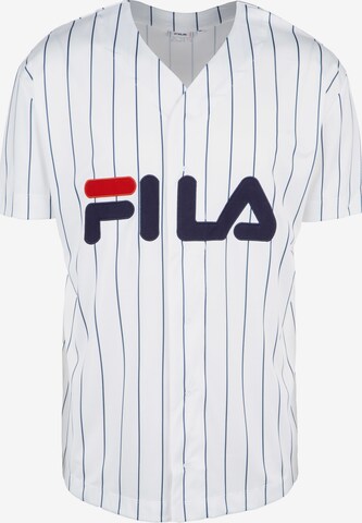 FILA Regular fit Button Up Shirt 'Dawn Baseball' in White: front