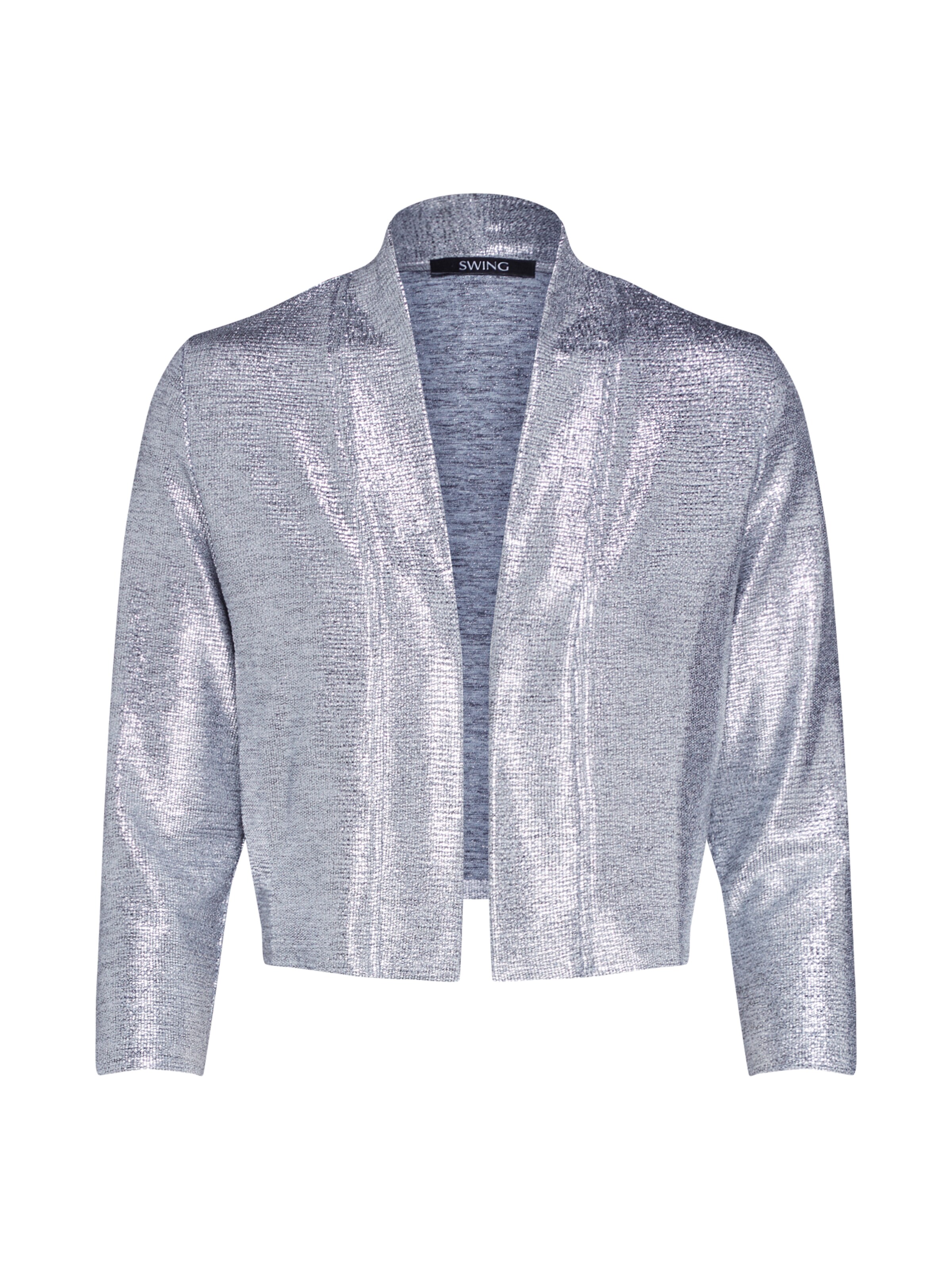 SWING - Gebreid vest in de kleur Zilver