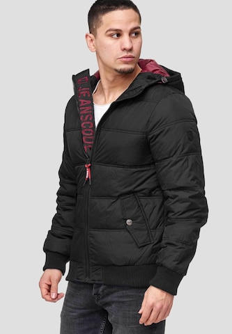 INDICODE JEANS Winter Jacket ' Adrian ZA ' in Black: front