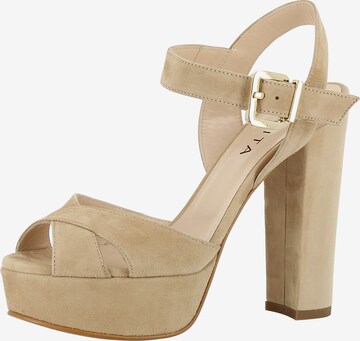 EVITA Sandalen met riem 'LANA' in Beige: voorkant