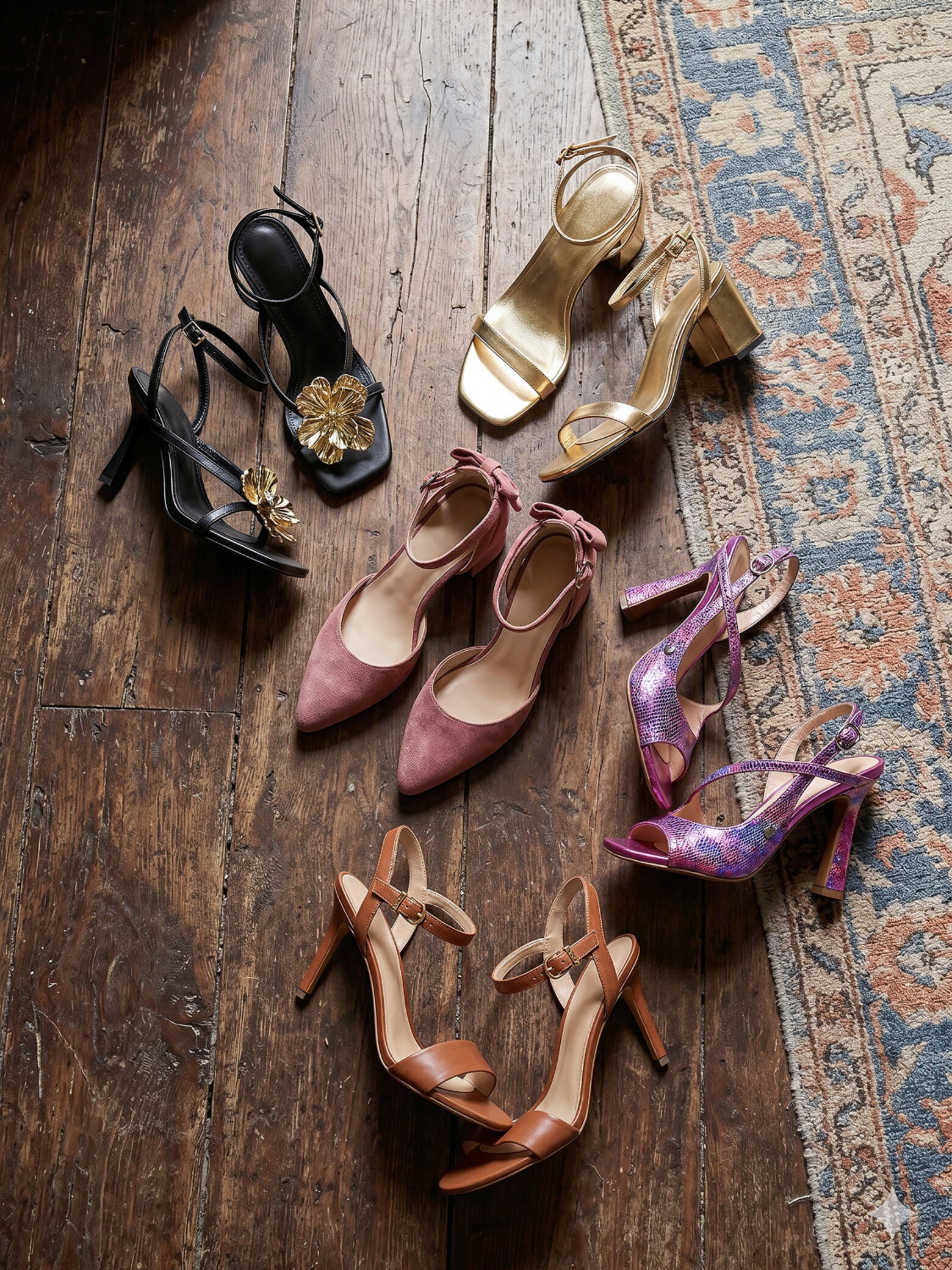 Para damas de honor e convidadas do casamento Sapatos glamorosos para o dia do casamento