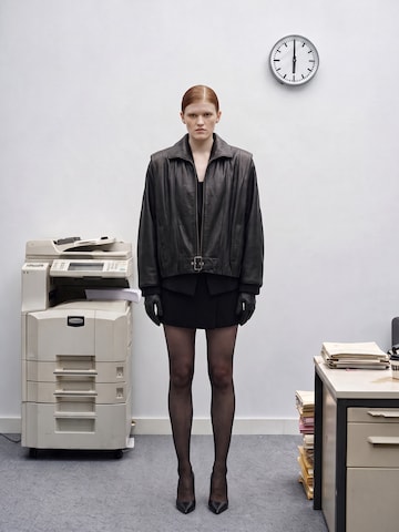 Brown Leather Bomber Look by LeGer by Lena Gercke