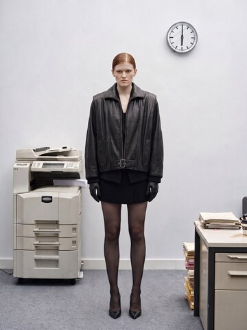 Brown Leather Bomber Look by LeGer by Lena Gercke