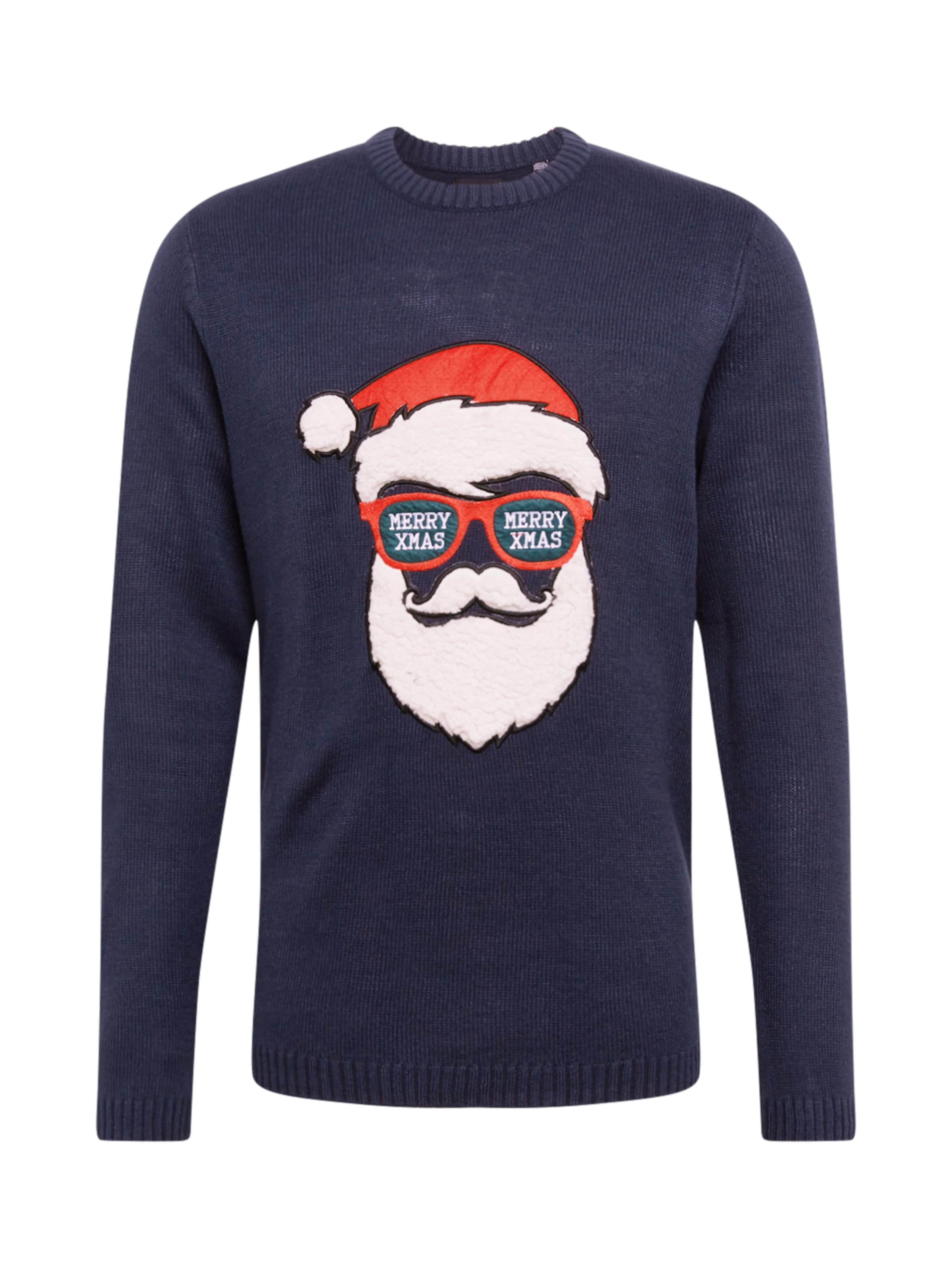 Only & Sons Πουλόβερ 'XMAS' σε μπλε: μπροστά