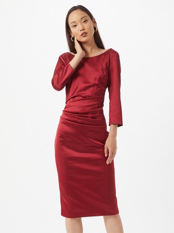 Robe fourreau SWING en rouge : devant