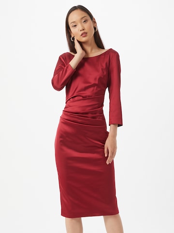 Robe fourreau SWING en rouge : devant