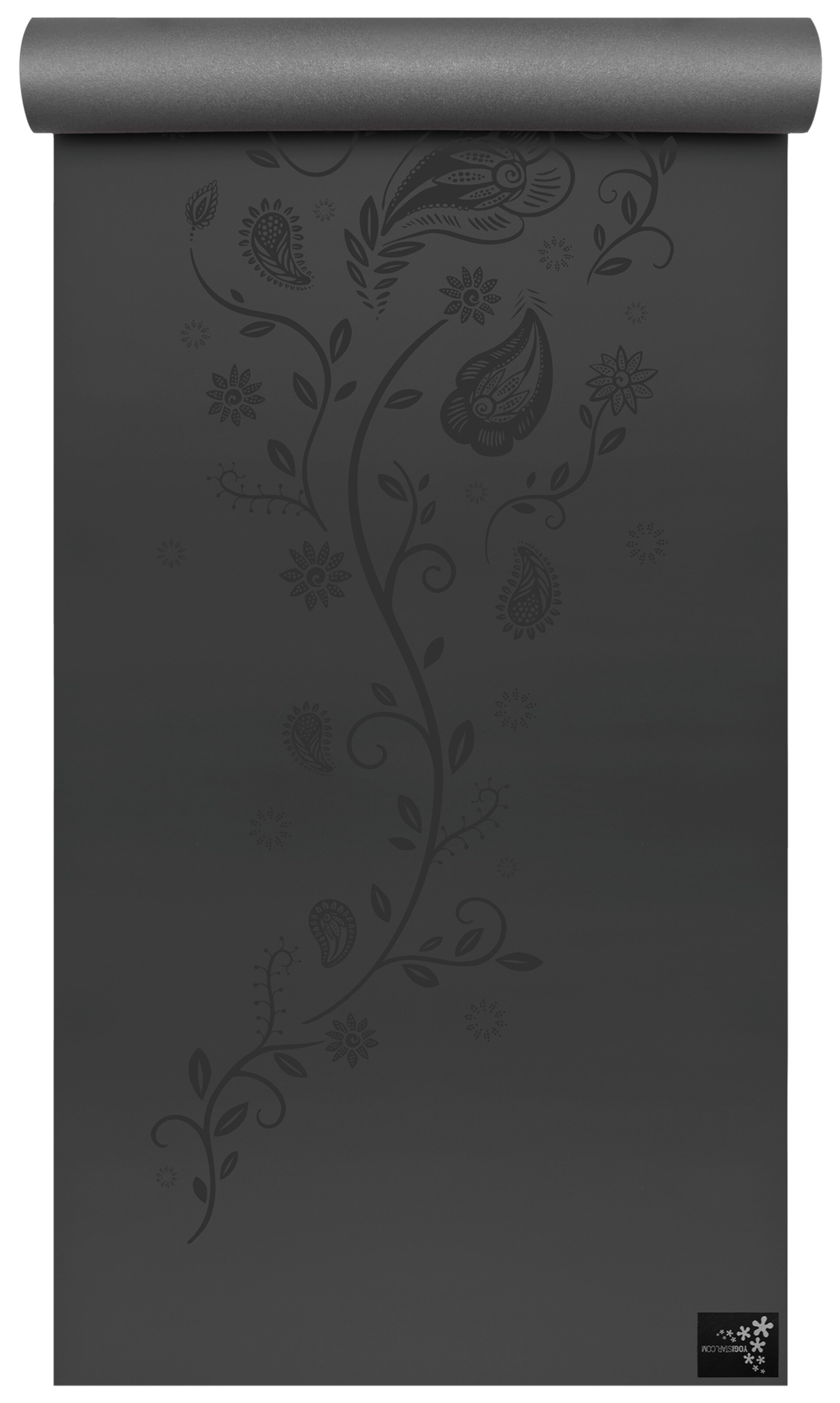 YOGISTAR.COM - Yogamatte 'Ultra Grip Black Indian Flower' in schwarz