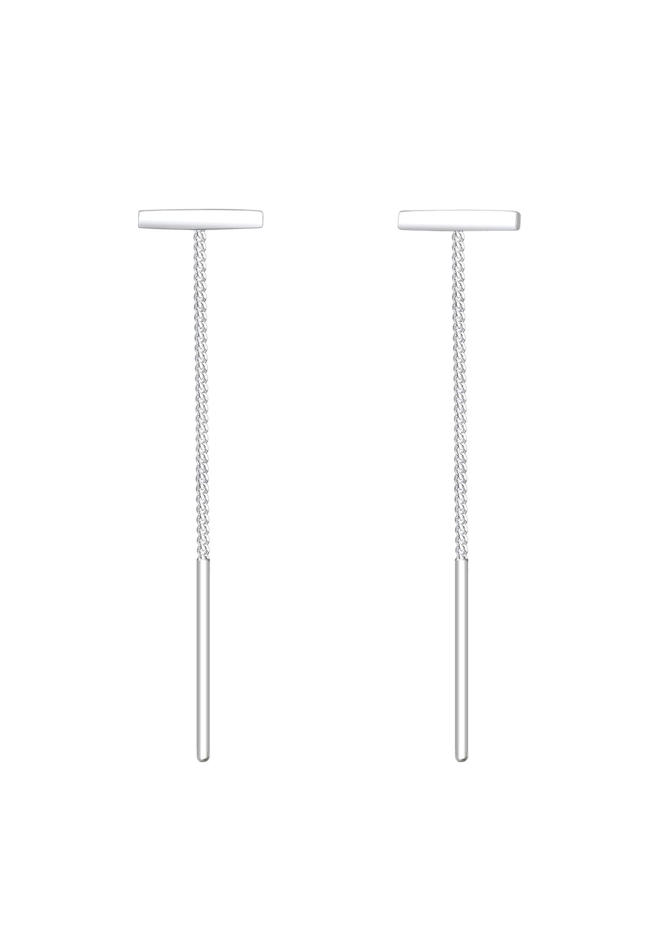 ELLI Серьги 'Geo' в Серебристый: спереди