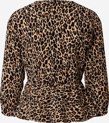 Boohoo - Blusa 'Leopard' em castanho