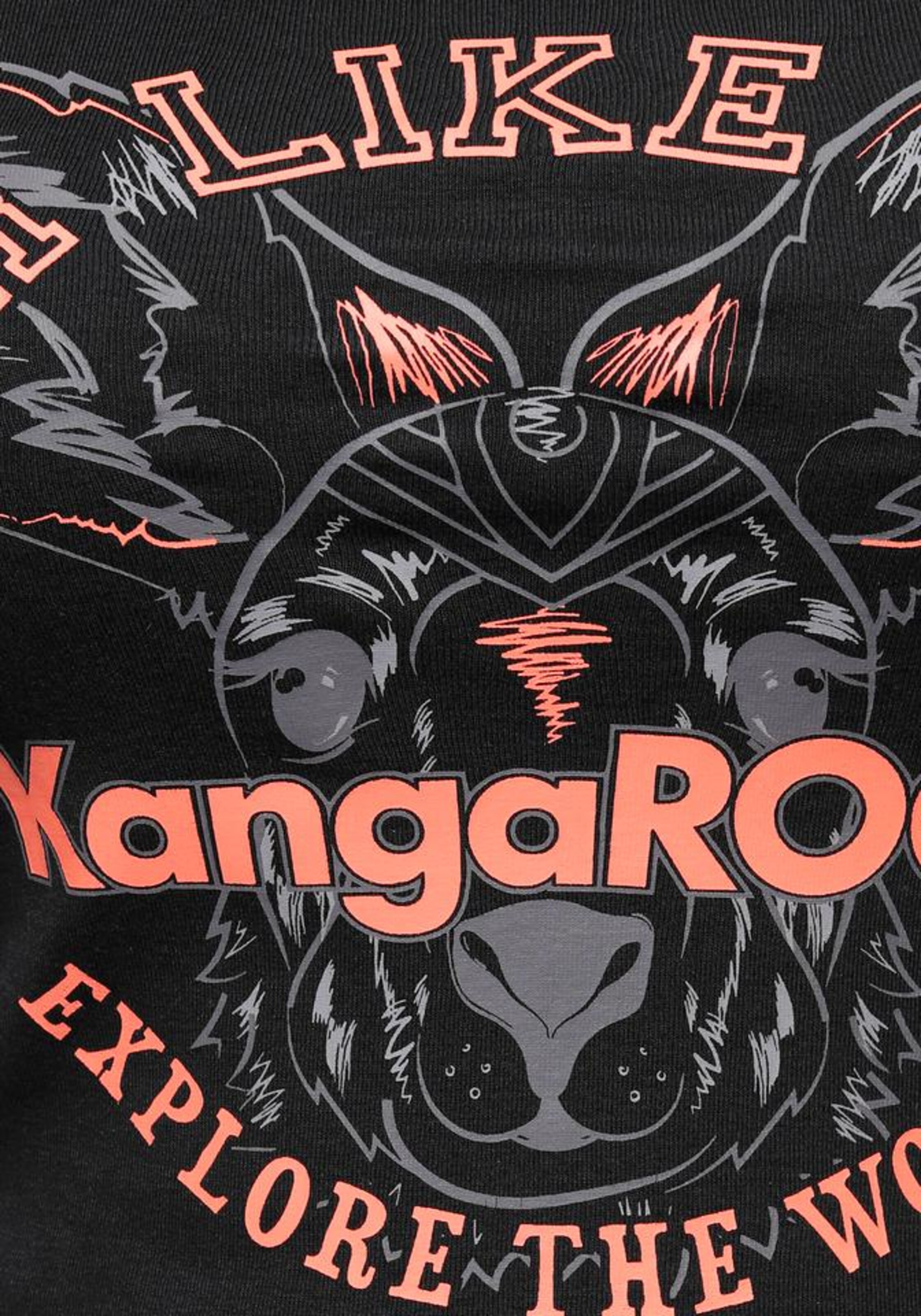 KangaROOS Langarmshirt in Schwarz