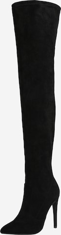 BUFFALO Over the Knee Boots 'Marjorie' in Black: front